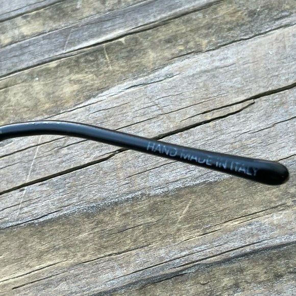 Bulova Signature London Eyeglasses Frame Black Pewter Glasses Handmade in Italy - Picture 11 of 12
